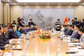 National Assembly President Tran Thanh Man and Speaker of the National Assembly of the Republic of Korea (RoK) Cho Jeong-sik hold talks in Seoul on September 7. (Photo: VNA)