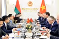 Minister of Foreign Affairs Le Hoai Trung holds talks with Belarusian Minister of Foreign Affairs Maxim Ryzhenkov in Ha Noi on October 28, 2026. (Photo: Vietnamese Ministry of Foreign Affairs) 
