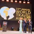 Representatives of Phong Nha-Ke Bang National Park receive two World Travel Awards 2026 in the Maldives on the evening of September 27. (Photo: HN)