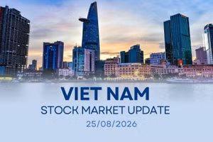 Infographic: VN-Index up 2.63 points on August 25
