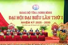 The Presidium of the first Party Congress of Ninh Binh province, for the 2025-2030 tenure.