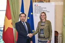 Vietnamese Acting Minister of Agriculture and Environment Tran Duc Thang and Agnes Pannier-Runacher, French Minister for Ecological Transition, Biodiversity, Forests, the Sea and Fisheries. 