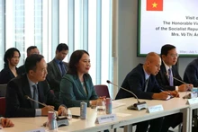 State Vice President Vo Thi Anh Xuan at the meeting with President of the Lombardy Regional Government Attilio Fontana on July 1. (Photo: VNA) 