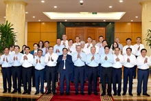 General Secretary To Lam and other Party and State leaders at the working session with the Standing Board of the Government’s Party Committee. (Photo: Dang Khoa)