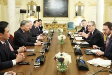 At the talks between UK Prime Minister Keir Starmer and General Secretary of the Communist Party of Viet Nam Central Committee To Lam. (Photo: VNA)
