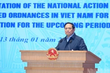 PM Pham Minh Chinh speaks at the conference. (Photo: Tran Hai)