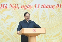 PM Pham Minh Chinh speaks at the meeting. (Photo: Tran Hai)