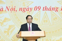 Prime Minister Pham Minh Chinh speaks at the 25th meeting of the National Steering Committee for Combating IUU Fishing on December 9. (Photo: Tran Hai)