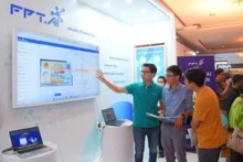 Customers experiencing an AI solution developed by FPT Corporation.