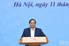 Prime Minister Pham Minh Chinh speaks at the conference. (Photo: Tran Hai)