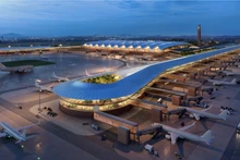 A rendering of Gia Binh International Airport.