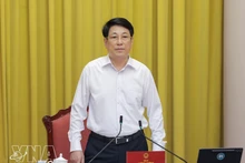 State President Luong Cuong addresses the regular briefing with the Presidential Office on February 27. (Photo: VNA)