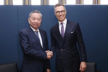 General Secretary and State President To Lam meets Finnish President Alexander Stubb on 24 September 2024. (Photo: Lam Khanh/VNA)