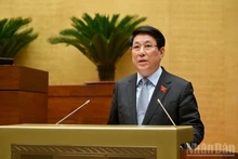 President Luong Cuong delivers a report on the State leader's performance during the 2021–2026 term at the 15th National Assembly’s 10th session on October 20. (Photo: Duy Linh)