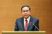 NA Chairman Tran Thanh Man speaks at the 15th National Assembly's 10th session. (Photo: NDO)