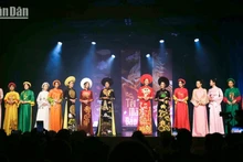 An ao dai performance at the event.