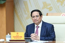PM Pham Minh Chinh speaks at the meeting. (Photo: Tran Hai)