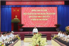 Party General Secretary To Lam speaks at the meeting (Photo: VNA)