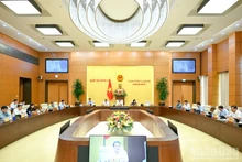 The meeting of the National Assembly Standing Committee on October 9 meeting. (Photo: Duy Linh)
