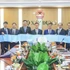 The Chinese side hands over the draft preliminary feasibility study report for the Lao Cai – Hanoi – Hai Phong railway project to Vietnam’s Ministry of Construction at the meeting (Photo: nhandan.vn) 