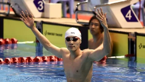 Swimmer Pham Thanh Bao wins the gold medal in the men's 200m breaststroke on May 10 at the ongoing SEA Games 32 in Cambodia. (Photo:VNA)