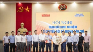 Delegates take a group photo at the meeting.
