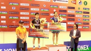 Nguyen Thuy Linh gains the top position at Yonex-Sunrise Vietnam Open women's singles champion 2022. (Photo: VNA)