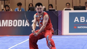 Nong Van Huu at the ongoing SEA Games 32 in Cambodia. (Photo:VNA)