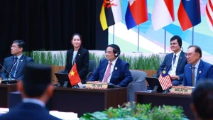Prime Minister Pham Minh Chinh (centre) speaks at ASEAN Leaders' Interface with ASEAN Youth on May 26. (Photo: VNA) 
