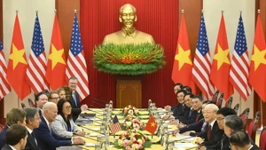 The promotion of economics, trade, and investment is among the key contents of the talks between General Secretary Nguyen Phu Trong and US President Joe Biden. (Photo: NDO)