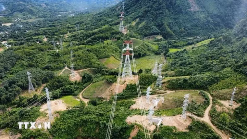 The Vietnamese section of the Monsoon – Thanh My 500kV transmission line project (Photo: VNA)