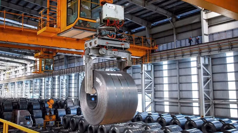 Steel production at the Hoa Phat Dung Quat 1 Iron and Steel Complex (Quang Ngai).