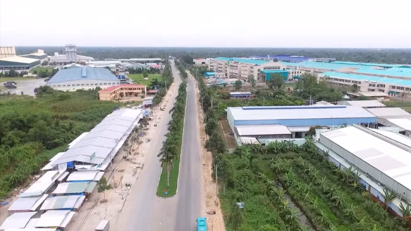 Tan Phu Thanh Industrial Park seen from above.