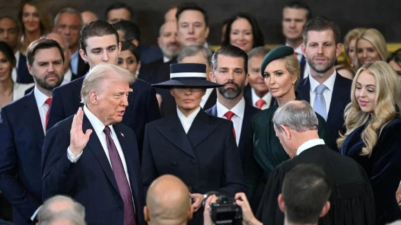Donald Trump is sworn in as the 47th President of the US on January 20 at the US Capitol. (Photo: REUTERS/VNA)