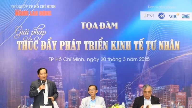 Speakers at the seminar on solutions to promote private economic development. (Photo courtesy of the Organising Committee)