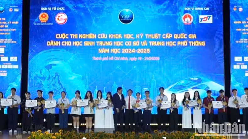 At the awards presentation ceremony