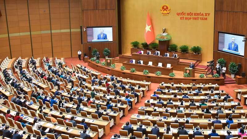 General Secretary and President To Lam speaks at the opening session of the 8th session of the 15th National Assembly, on October 21, 2024. (Photo: quochoi.vn)