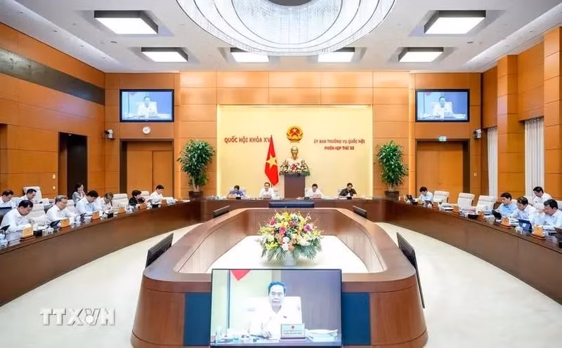 At the NA Standing Committee's 33rd session on May 14. (Photo: VNA)