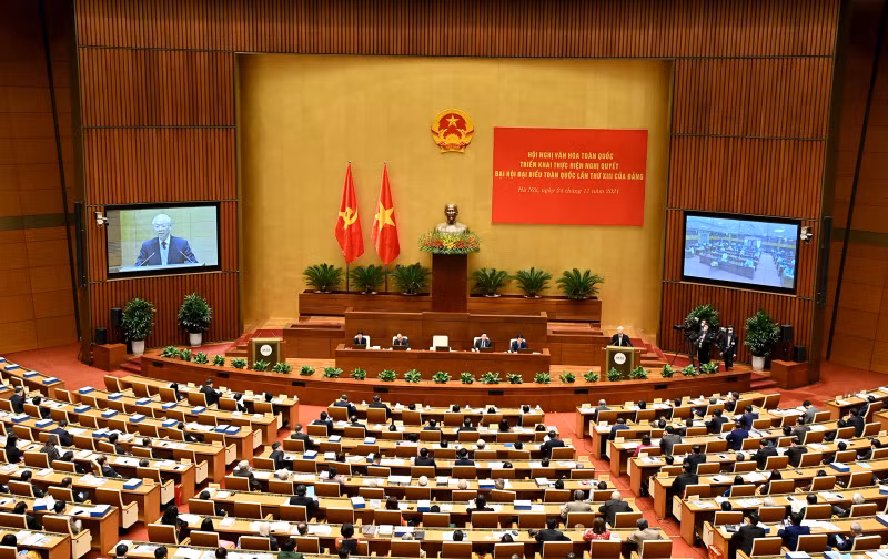 General Secretary Nguyen Phu Trong speaks at the National Cultural Conference. (Photo: Dang Khoa) General Secretary Nguyen Phu Trong speaks at the National Cultural Conference. (Photo: Dang Khoa)