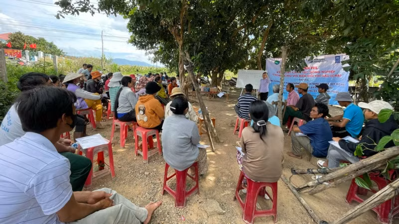 Farmers are trained in production.