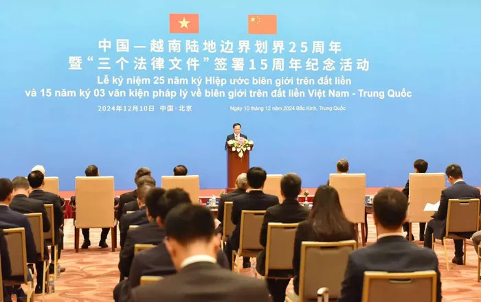 Deputy Prime Minister and Minister of Foreign Affairs Bui Thanh Son speaks at the event (Photo: VGP)