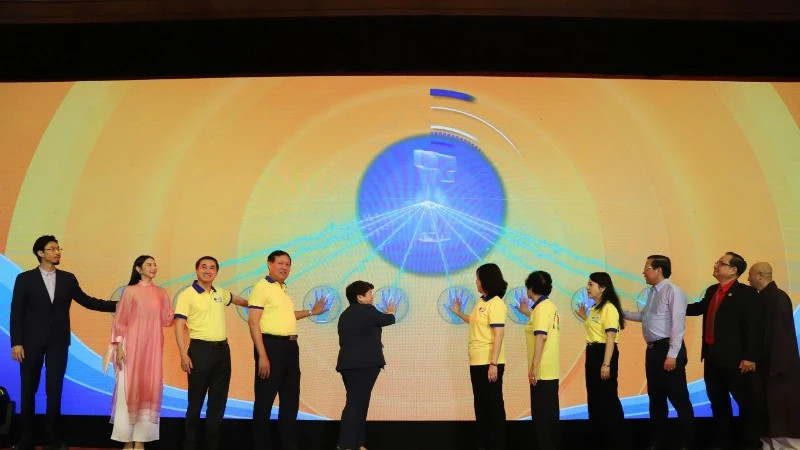 Delegates attend the launching ceremony.