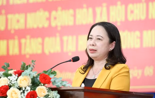 Acting President Vo Thi Anh Xuan (Photo: VNA)
