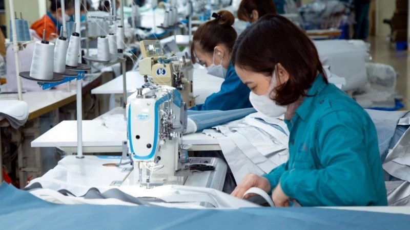 Textile and garment exports are growing strongly.