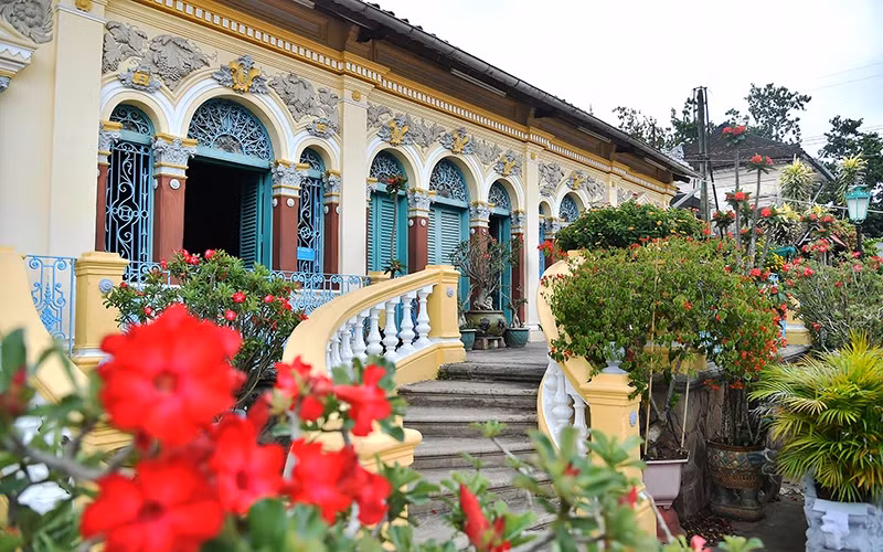 The French architectural beauty of Binh Thuy Old House, Can Tho City. (Photo: MY HA)