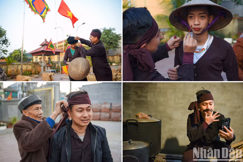 Those selected to perform at the festival show up early in the morning to dress up.