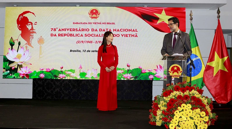At the celebration of the 78th anniversary of the National Day of Vietnam (September 2) in the Brazilian capital Brasilia.