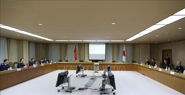 An overview of the 10th bilateral meeting between Vietnam Coast Guard and Japan Coast Guard (Photo: VNA) 