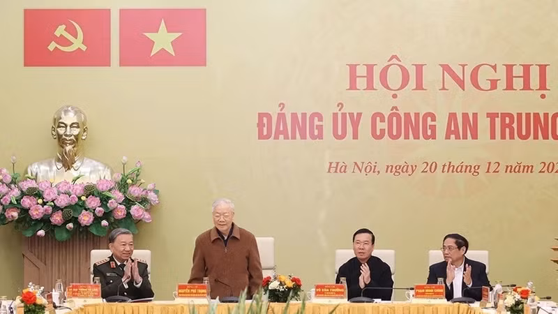 Party General Secretary Nguyen Phu Trong attends the conference. (Photo: VNA)