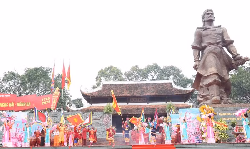 At the festival in Hanoi